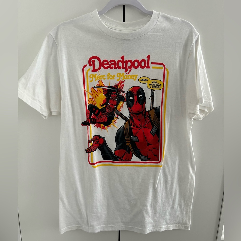 Marvel Deadpool Red and White Tee